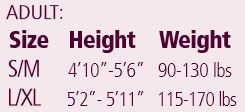 Adult Tights Size Chart